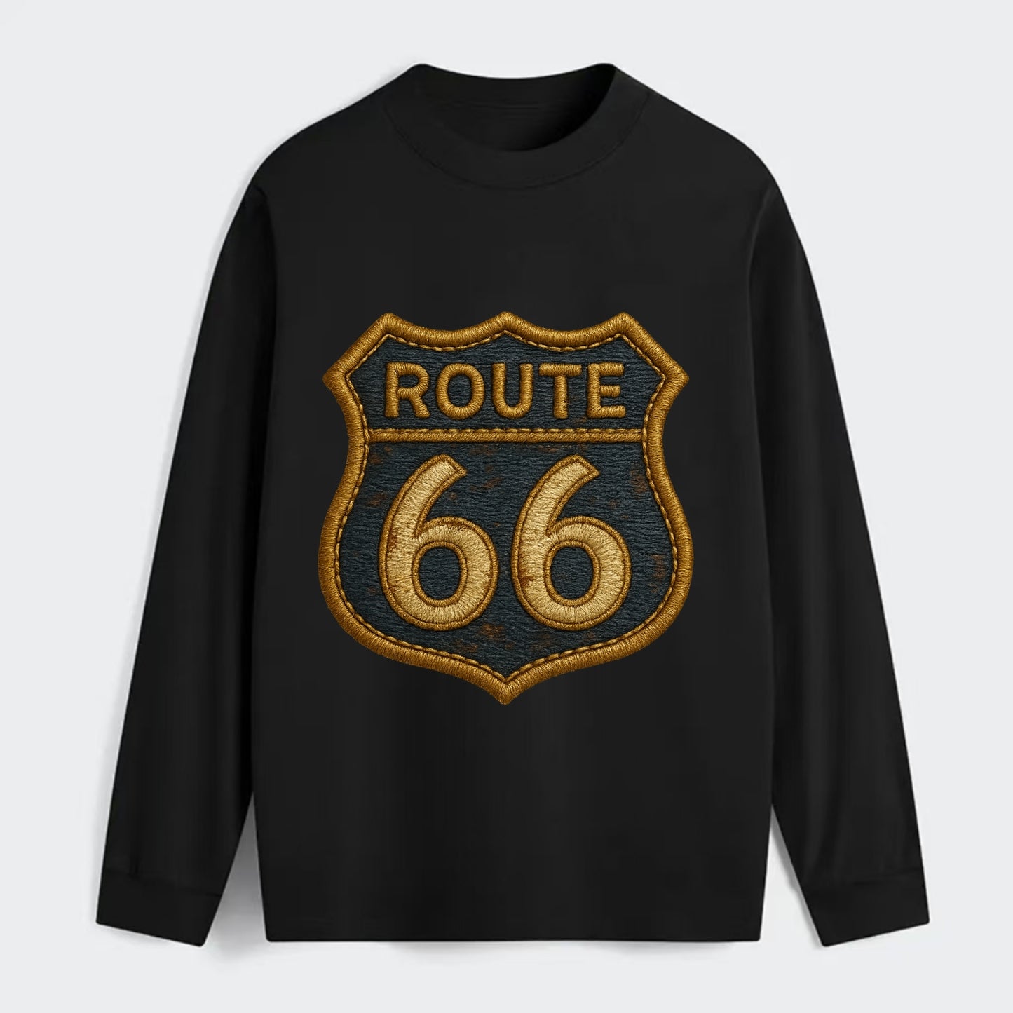 Route 66  - Classic Long Sleeve Shirt - Black