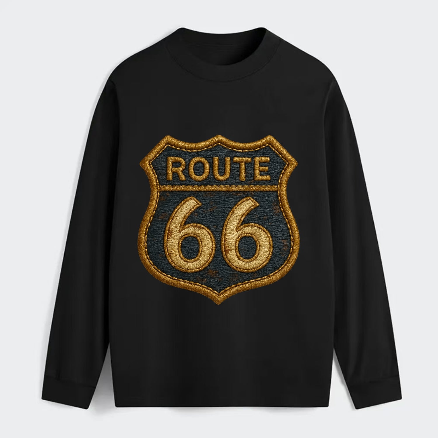 Route 66  - Classic Long Sleeve Shirt - Black