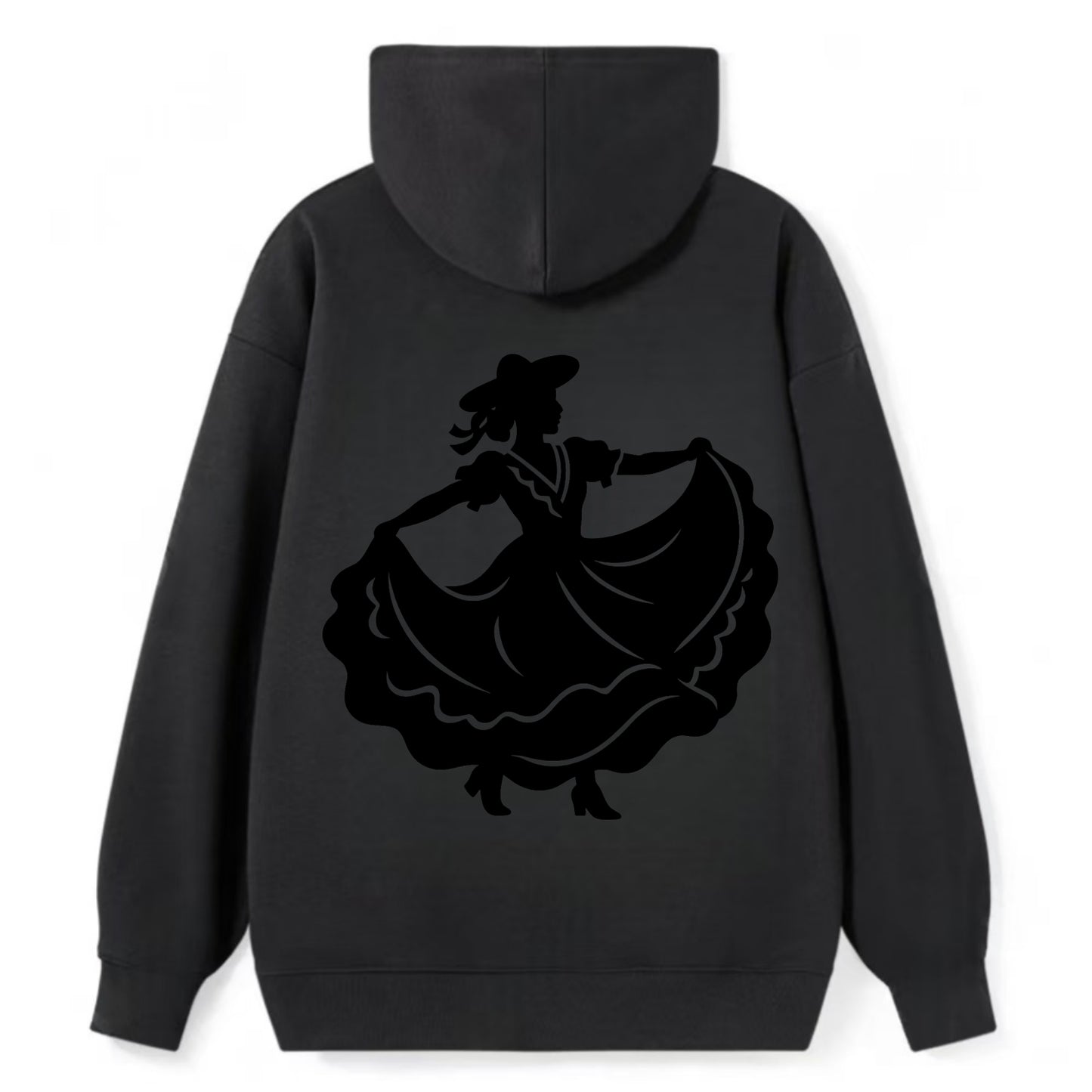 Mexican folk dancer twirling skirt - Classic Pullover Hoodie - Black