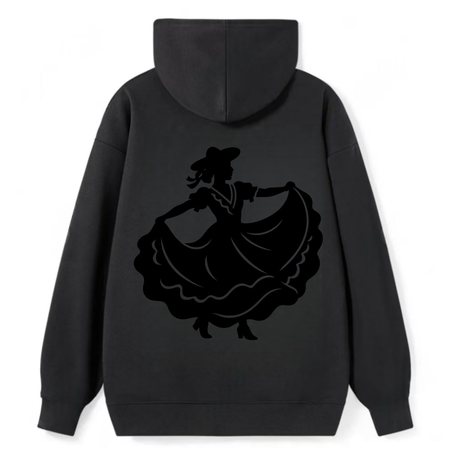 Mexican folk dancer twirling skirt - Classic Pullover Hoodie - Black