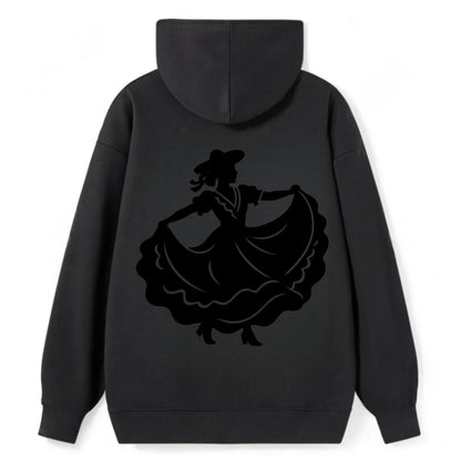 Mexican folk dancer twirling skirt - Classic Pullover Hoodie - Black