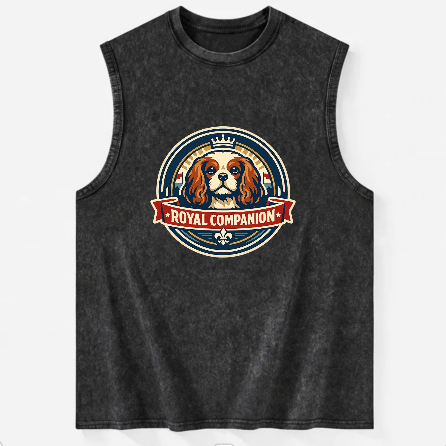 Royal Companion Emblem - Vintage Washed Tank - Black