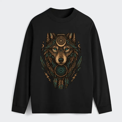 Storm Wolf Thunder  - Classic Long Sleeve Shirt - Black