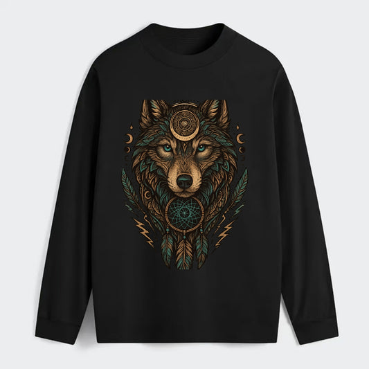 Storm Wolf Thunder  - Classic Long Sleeve Shirt - Black