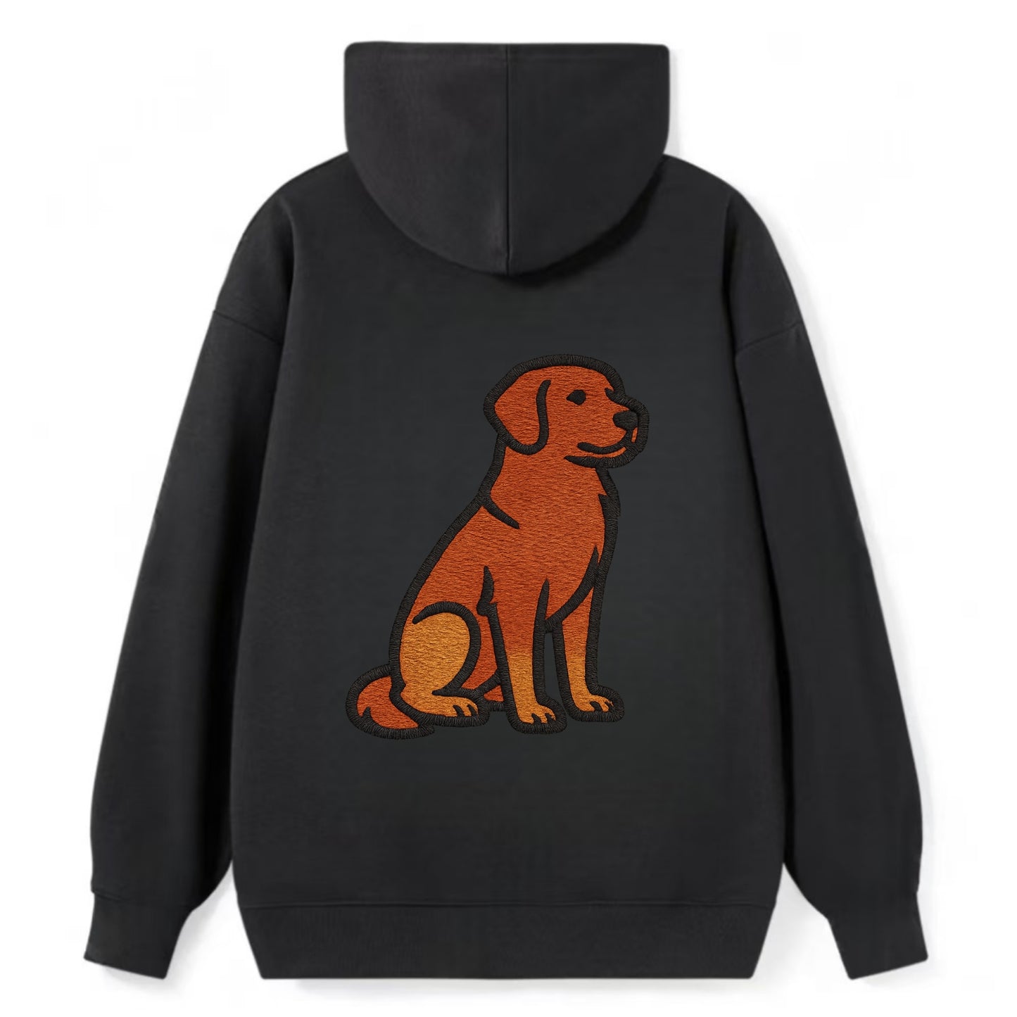 Nova Scotia Duck Tolling Retriever - Red embroidered pose - Classic Pullover Hoodie - Black