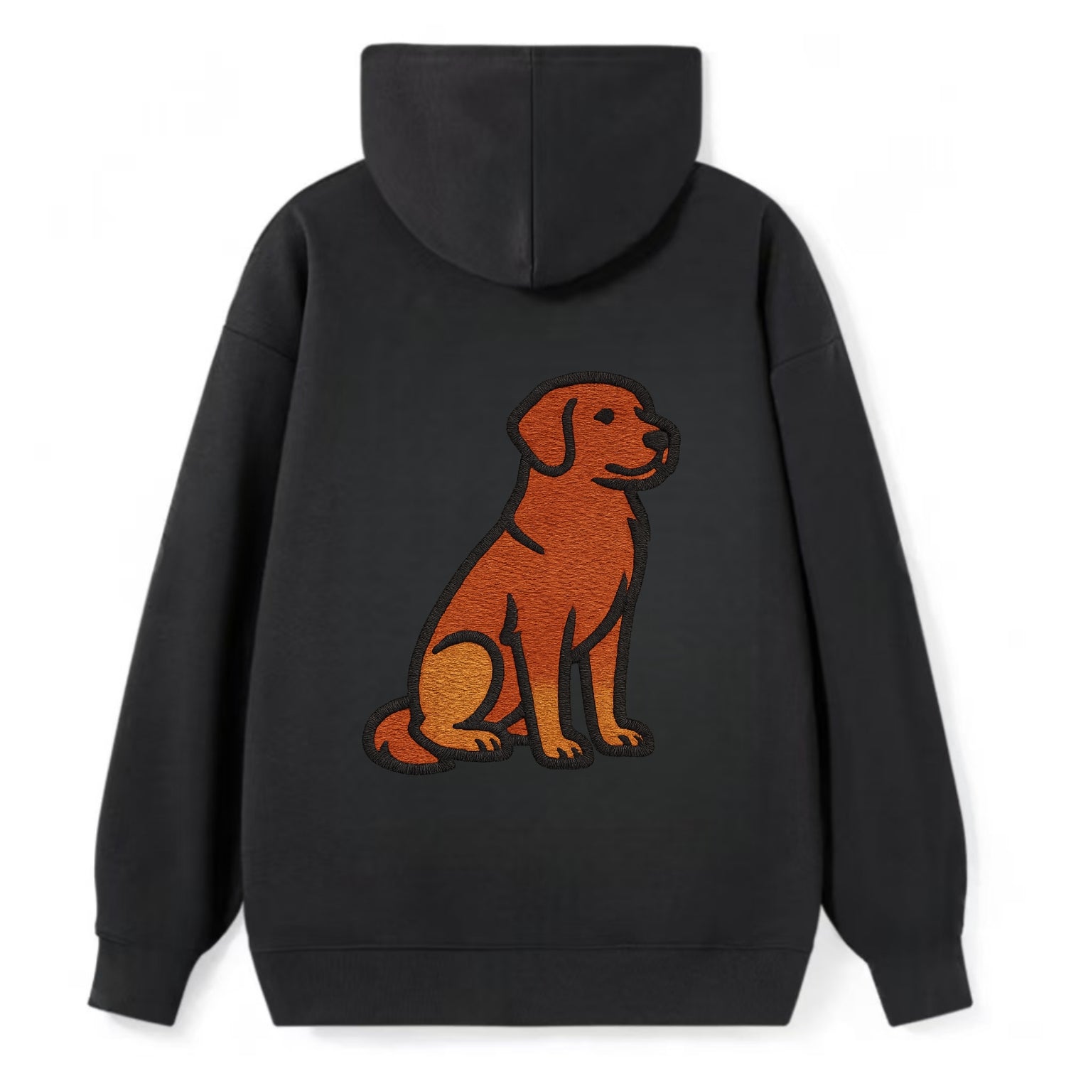 Nova Scotia Duck Tolling Retriever - Red embroidered pose - Classic Pullover Hoodie - Black