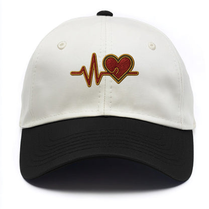 Heartbeat Line  - Two Tone Cap - Black