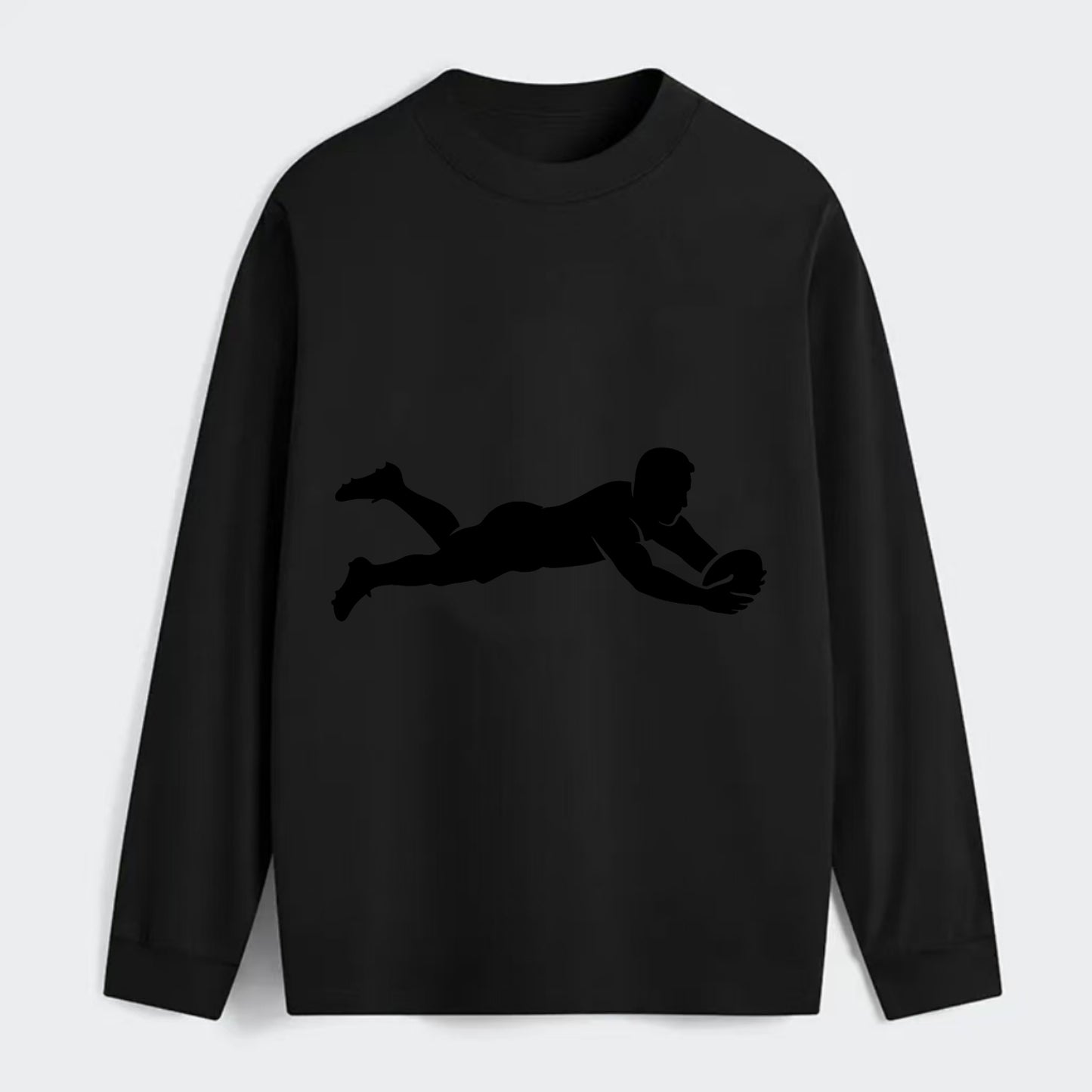 Rugby player diving for try - Classic Long Sleeve Shirt - Black