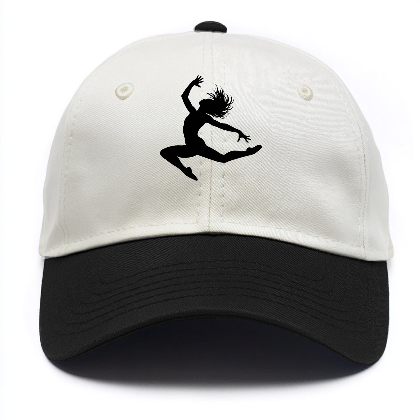 Contemporary dancer leap mid-air - Two Tone Cap - Black