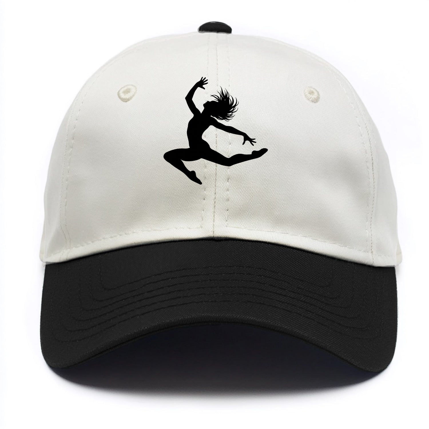 Contemporary dancer leap mid-air - Two Tone Cap - Black