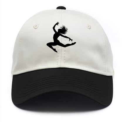 Contemporary dancer leap mid-air - Two Tone Cap - Black