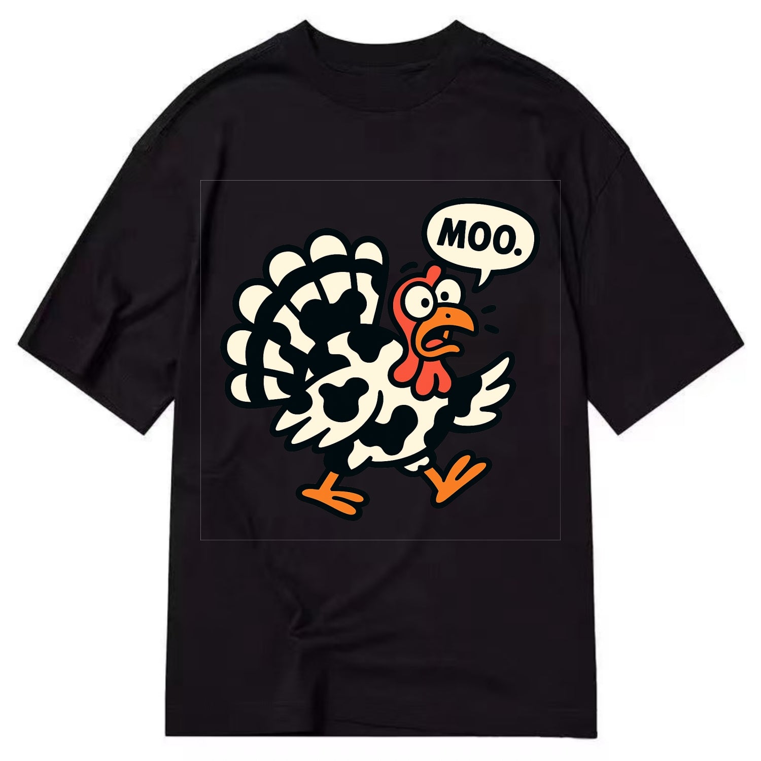Mooing Turkey - Classic T-shirt - Black