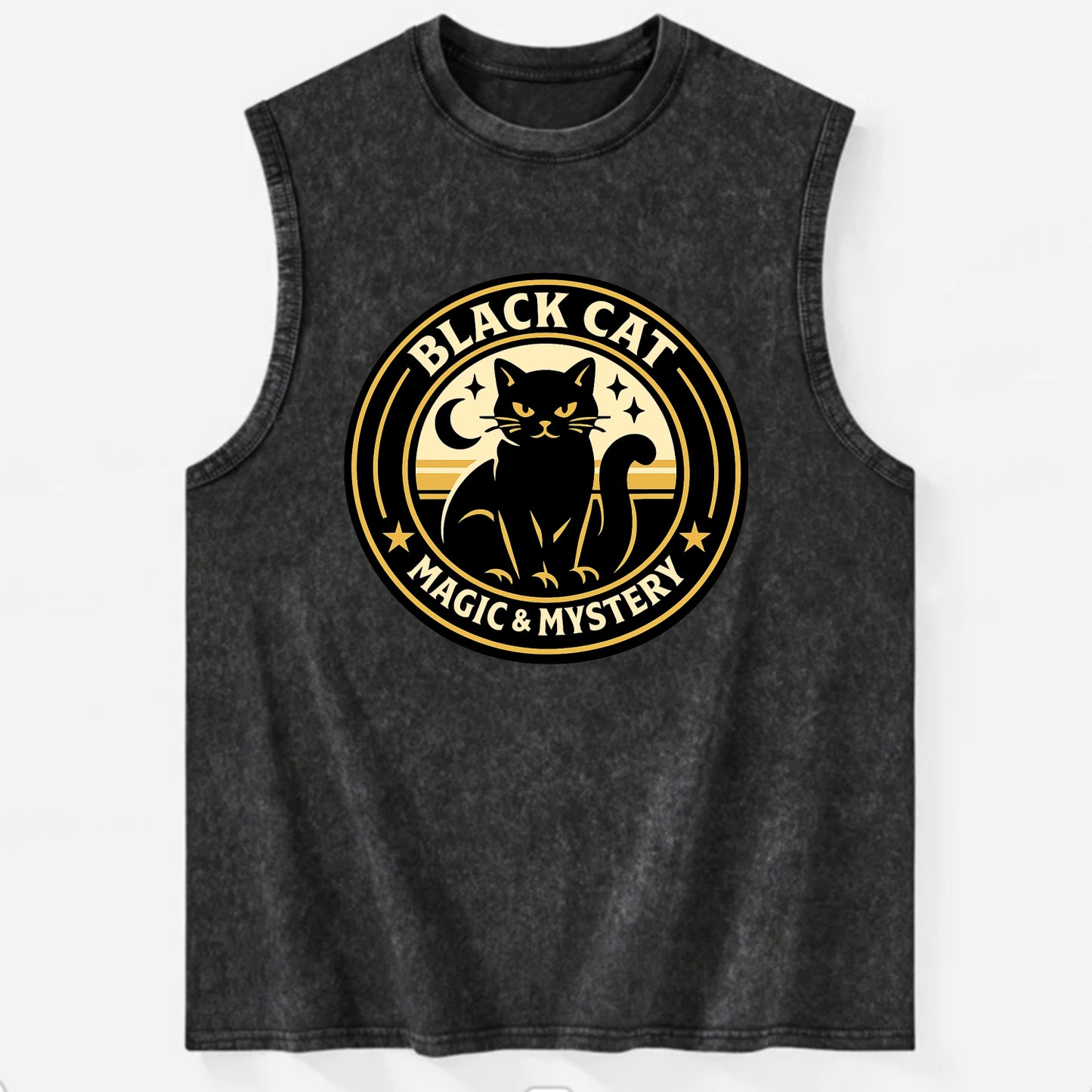 Midnight Prowler Emblem - Vintage Washed Tank - Black