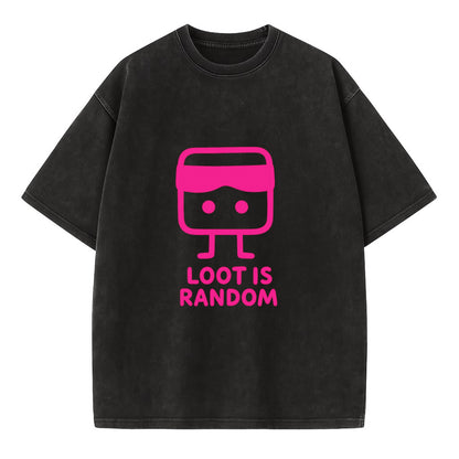 LOOT IS RANDOM | Dice wearing blindfold - Vintage T-shirt - Black