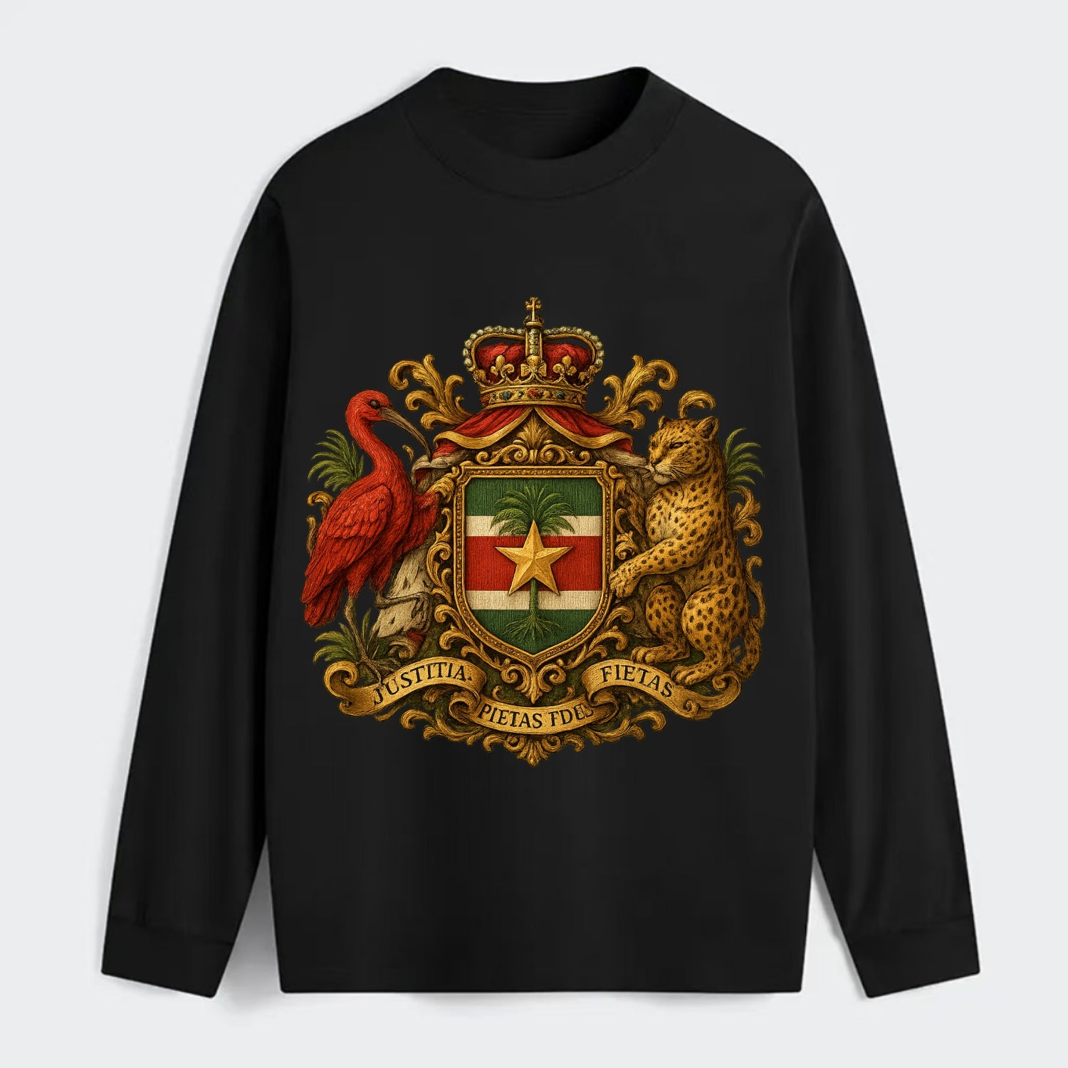 Suriname Star Emblem  - Classic Long Sleeve Shirt - Black