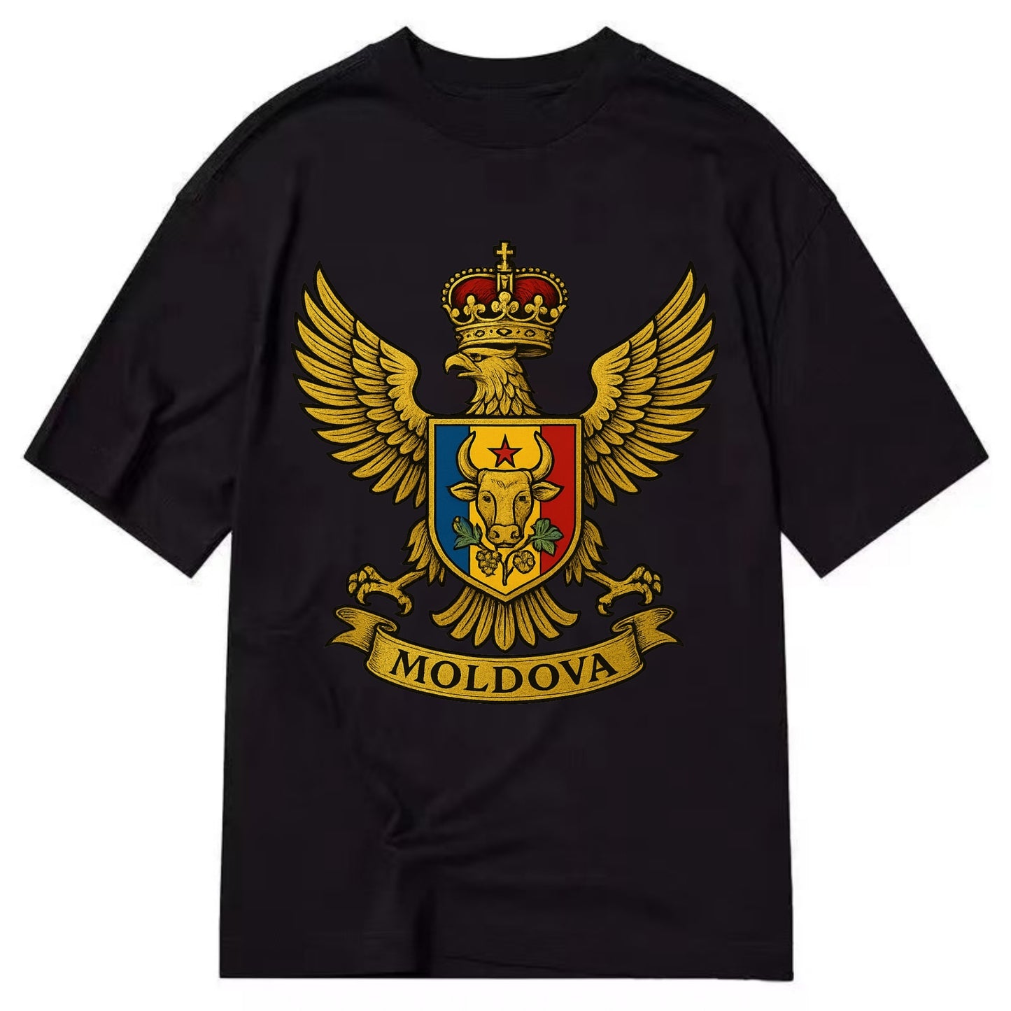Moldova Heritage Badge  - Classic T-shirt - Black