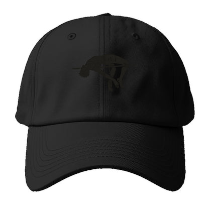 High jumper arching over bar - Baseball Cap - Black