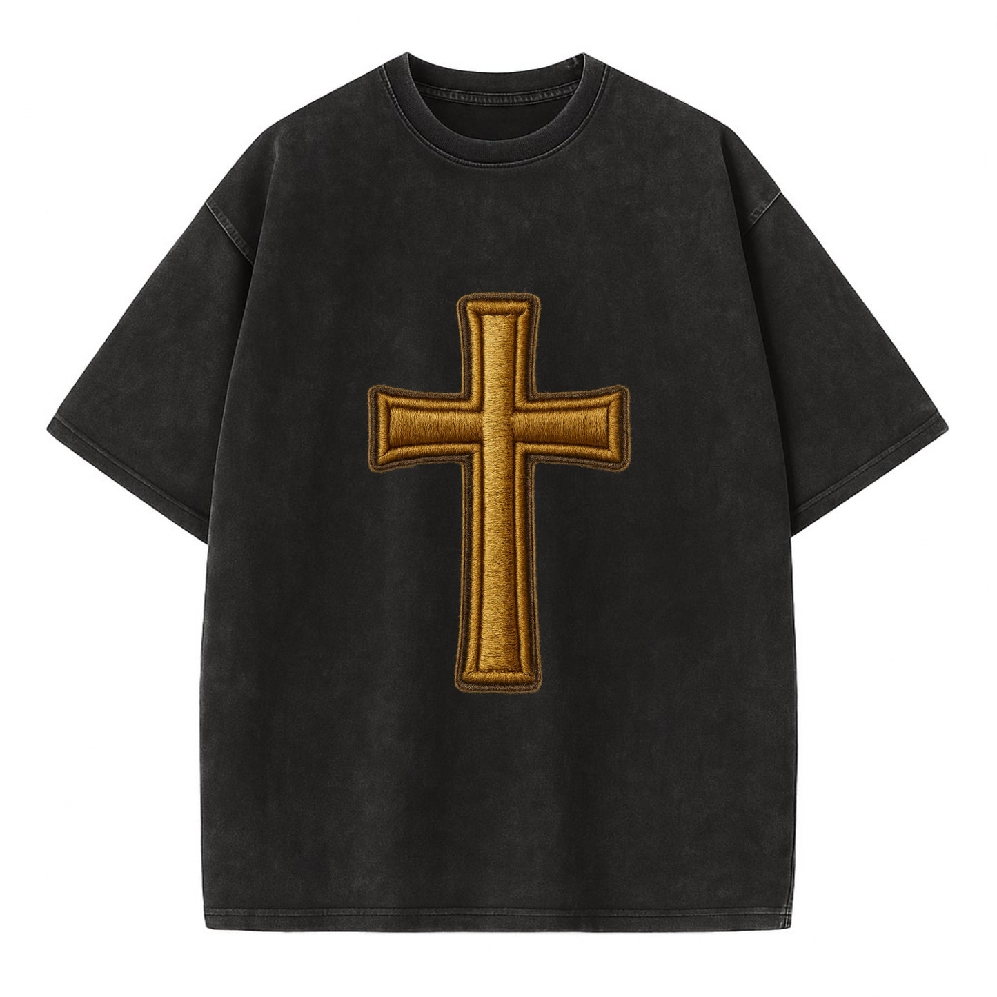 Latin Cross - Vintage T-shirt - Black