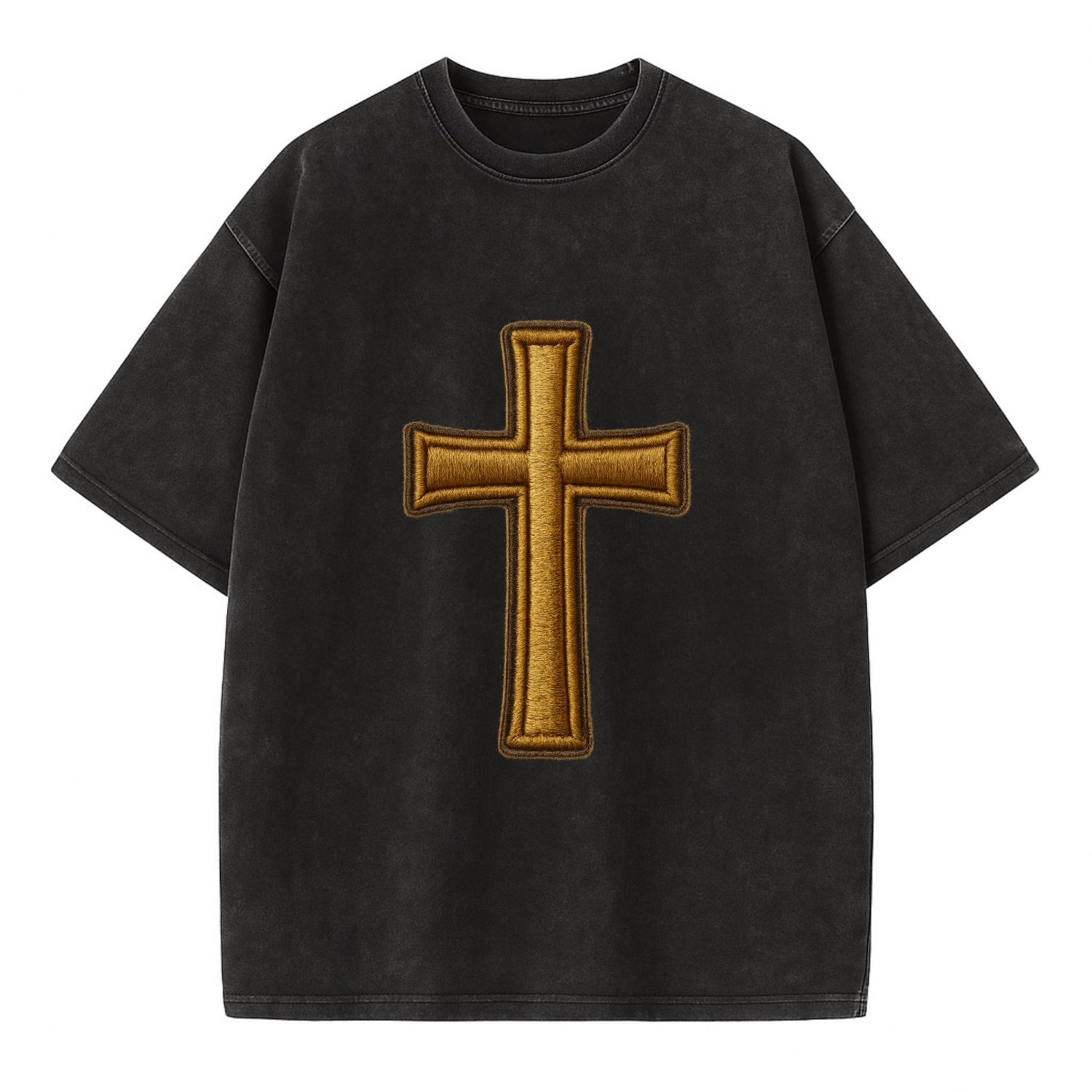Latin Cross - Vintage T-shirt - Black