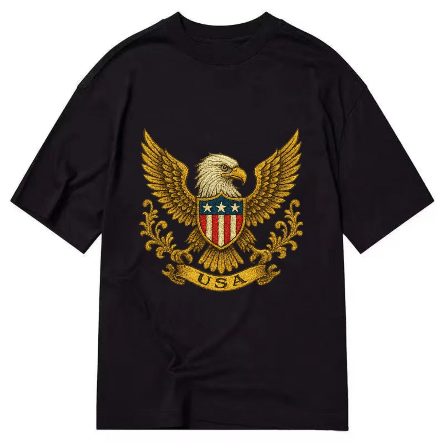 Usa Heritage Eagle 2 - Classic T-shirt - Black