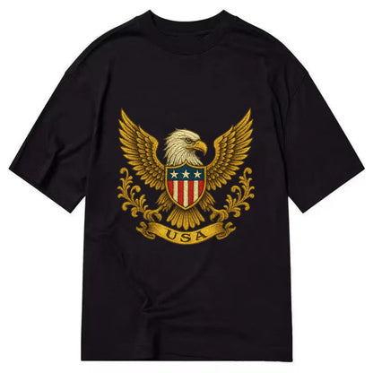 Usa Heritage Eagle 2 - Classic T-shirt - Black