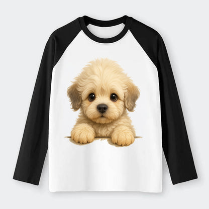Dandie Dinmont Terrier  - Raglan Long Sl - Raglan Long Sleeve T-Shirt - Black