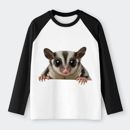 Sugar Glider  - Raglan Long Sleeve T-Shirt - Black