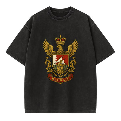 Bahrain Heritage Badge  - Vintage T-shirt - Black