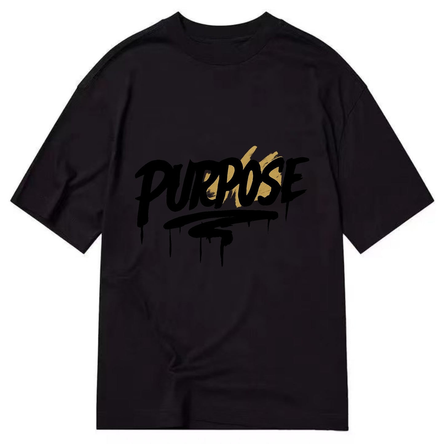Bold typography design - "PURPOSE" - reason for being - Classic T-shirt - Black