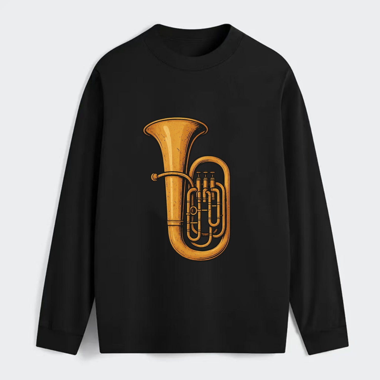 Tuba with large brass bell - Classic Long Sleeve Shirt - Black