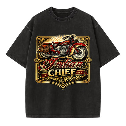 Classic Indian Chief - Vintage T-shirt - Black