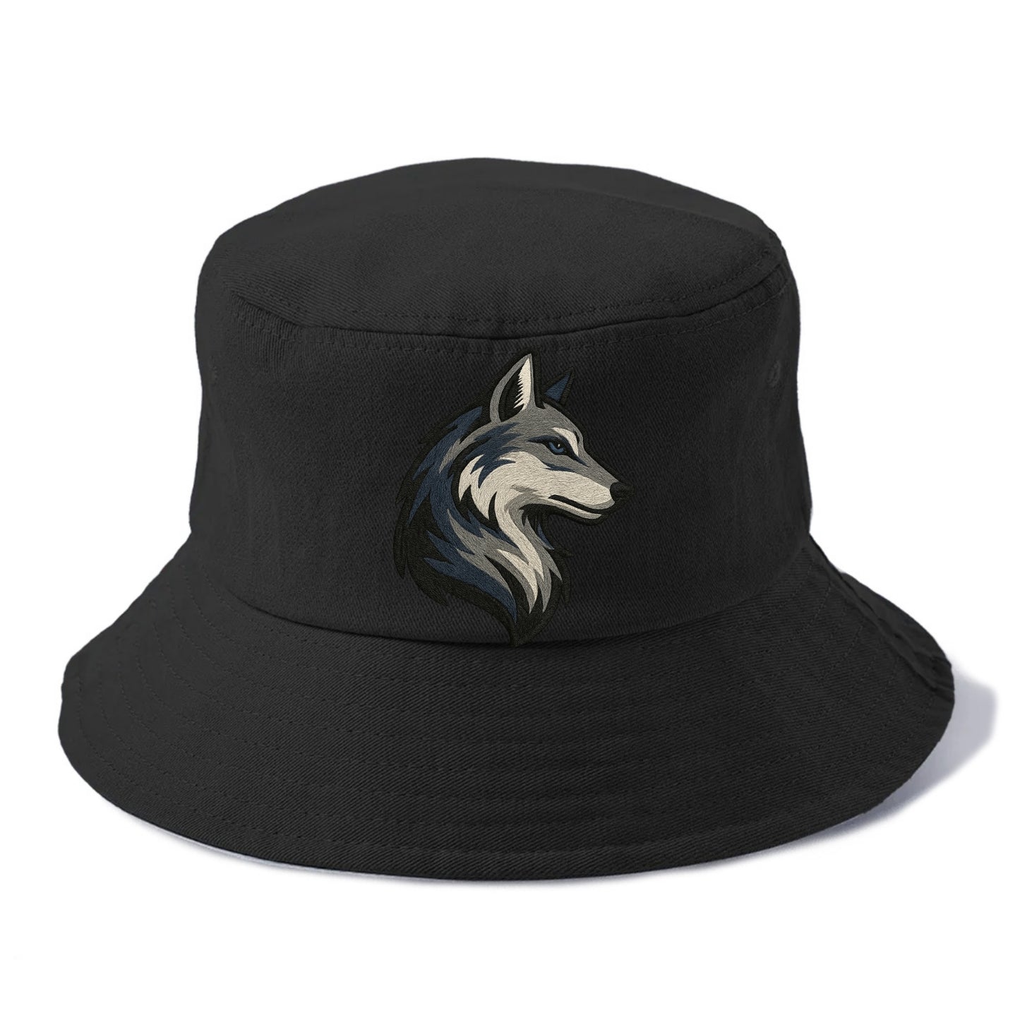 Lone Wolf Wanderer  - Bucket Hat - Black