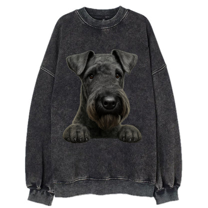 Kerry Blue Terrier  - Vintage Sweatshirt - Black