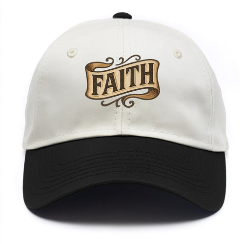 Bold typography design - FAITH - trust in the unseen, spiritual strength - Two Tone Cap