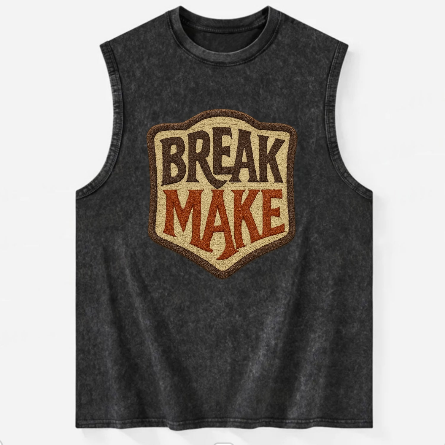 BREAK;MAKE THE RULES Rebel Red Snapback - Vintage Washed Tank - Black