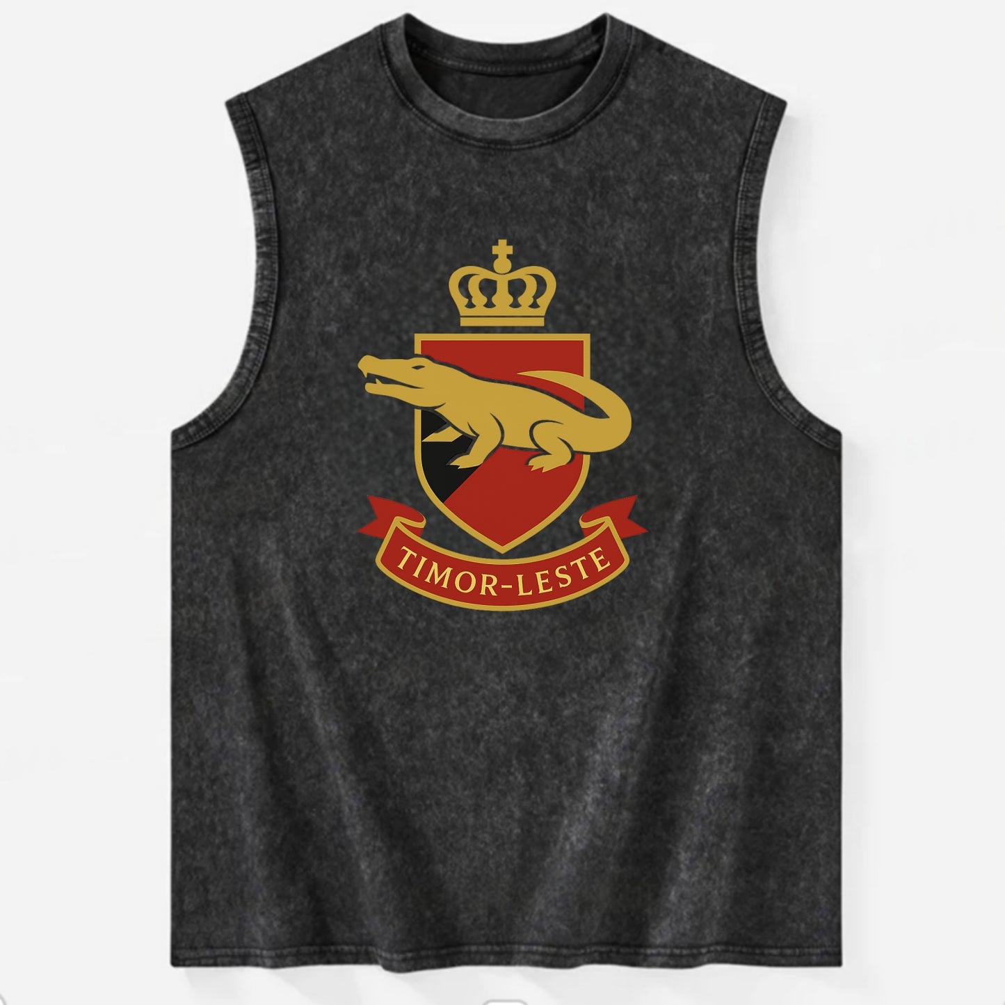 Timor-Leste Royal Logo  - Vintage Washed Tank - Black