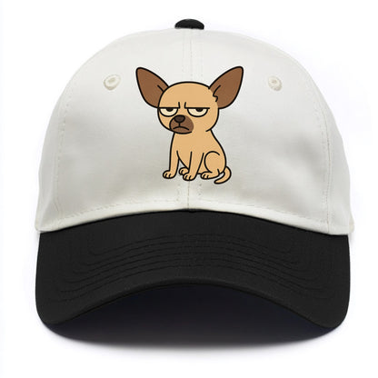 The Chihuahua Judging Silently - Two Tone Cap - Black