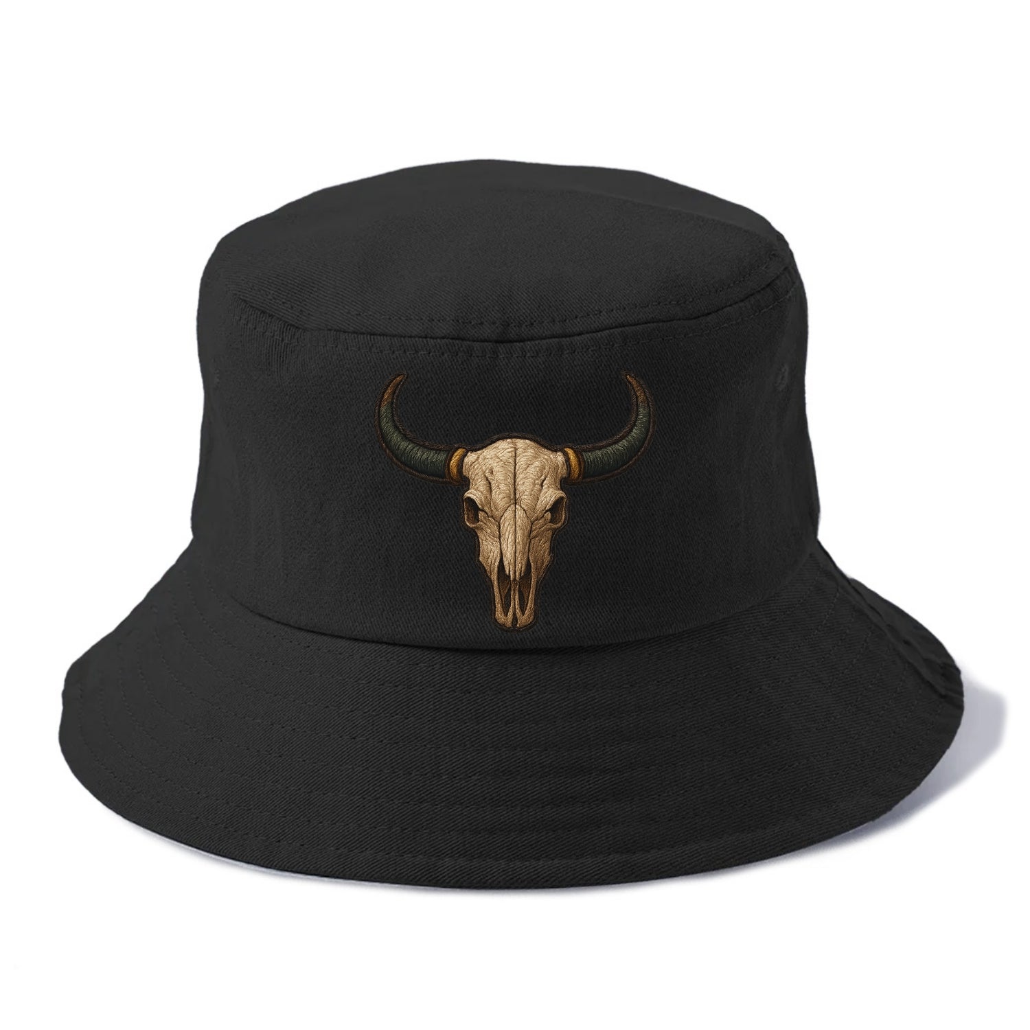 Bull Skull  - Bucket Hat - Black