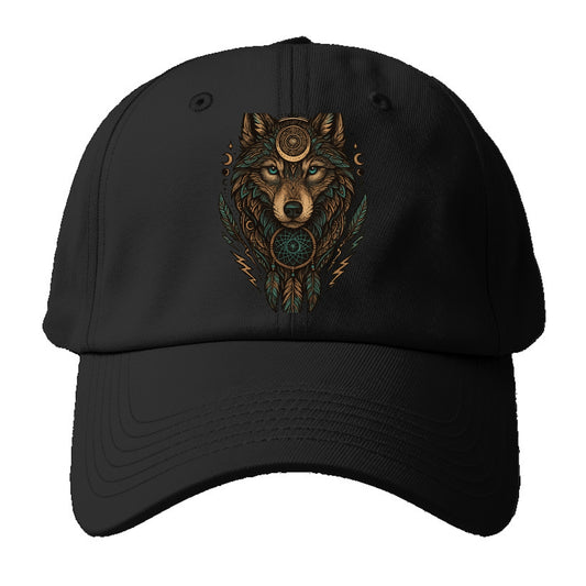 Storm Wolf Thunder  - Baseball Cap - Black