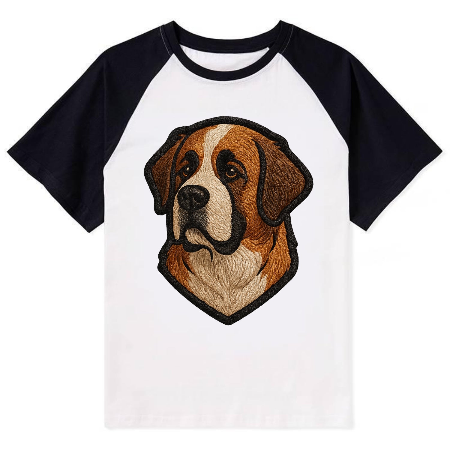 Saint Bernard - Modern gentle giant desi - Contrast Raglan T-shirt - Black
