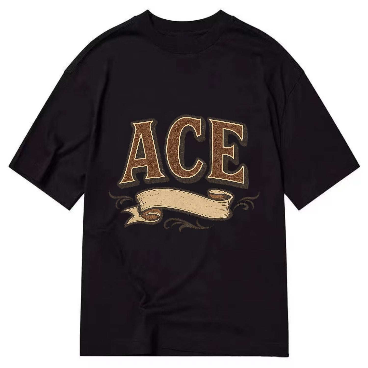 Bold typography design - "ACE" - expert, the best at something - Classic T-shirt - Black