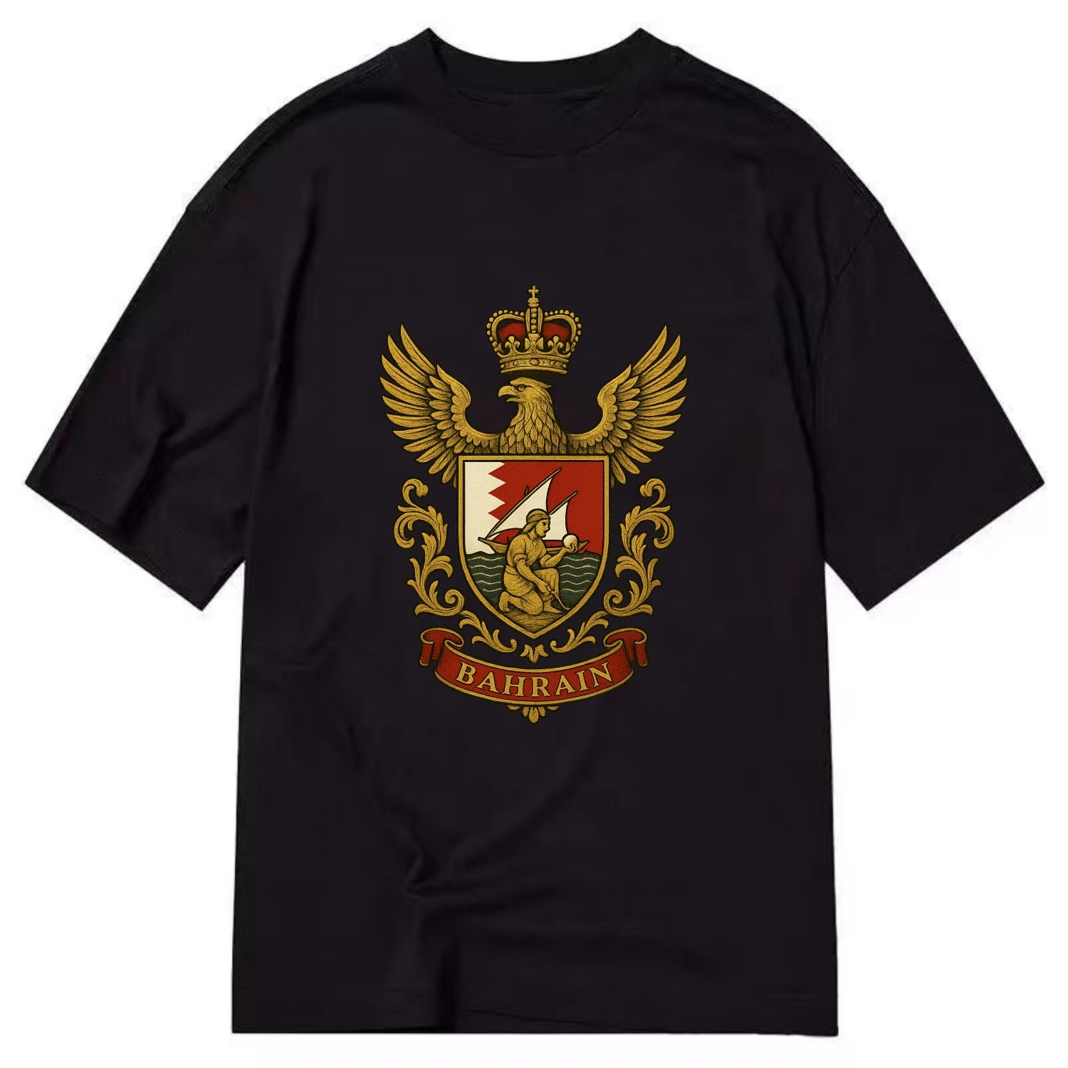 Bahrain Heritage Badge  - Classic T-shirt - Black