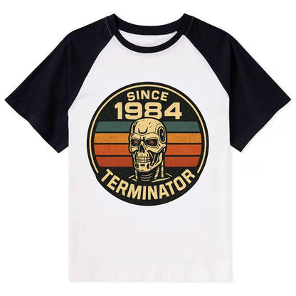 Terminator - Contrast Raglan T-shirt - Black