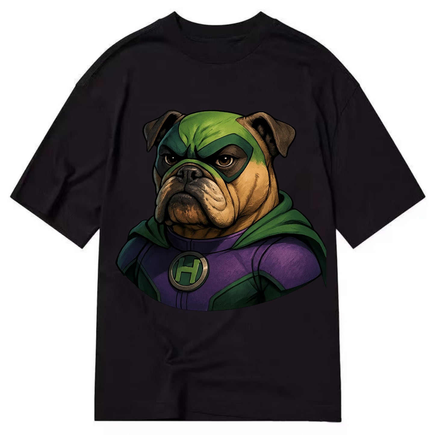Bulldog Strong Hero  - Classic T-shirt - Black