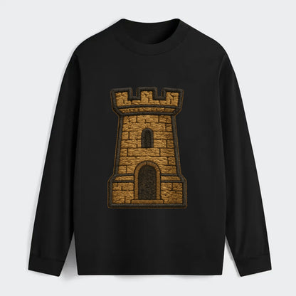 Castle Tower  - Classic Long Sleeve Shirt - Black
