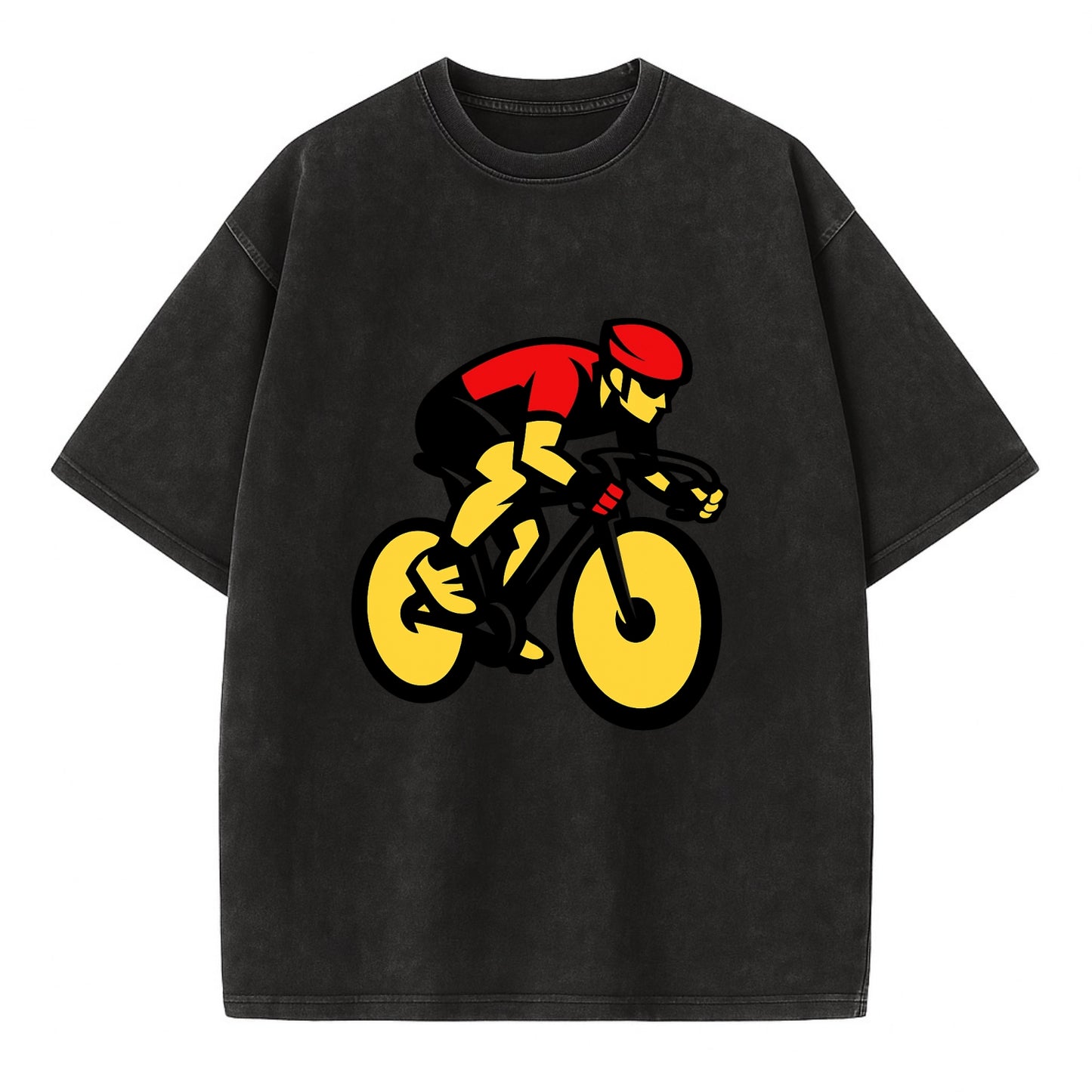 Speed Demon Cyclist - Vintage T-shirt - Black
