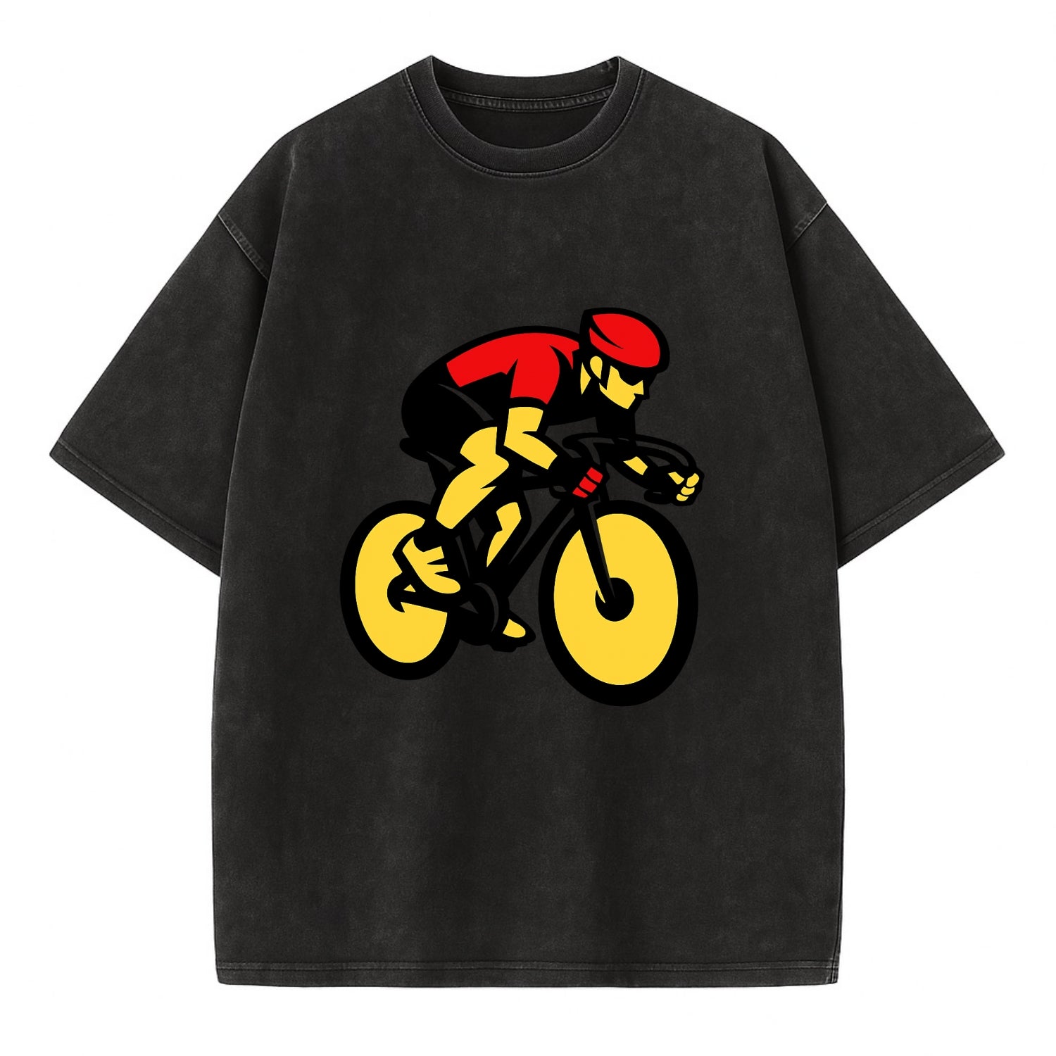 Speed Demon Cyclist - Vintage T-shirt - Black