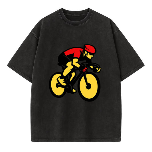 Speed Demon Cyclist - Vintage T-shirt - Black