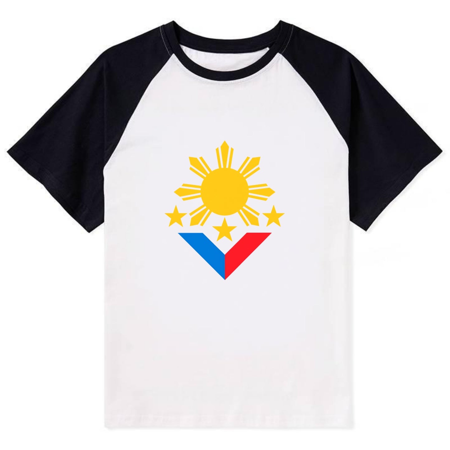 Sun Of Three - Contrast Raglan T-shirt - Black