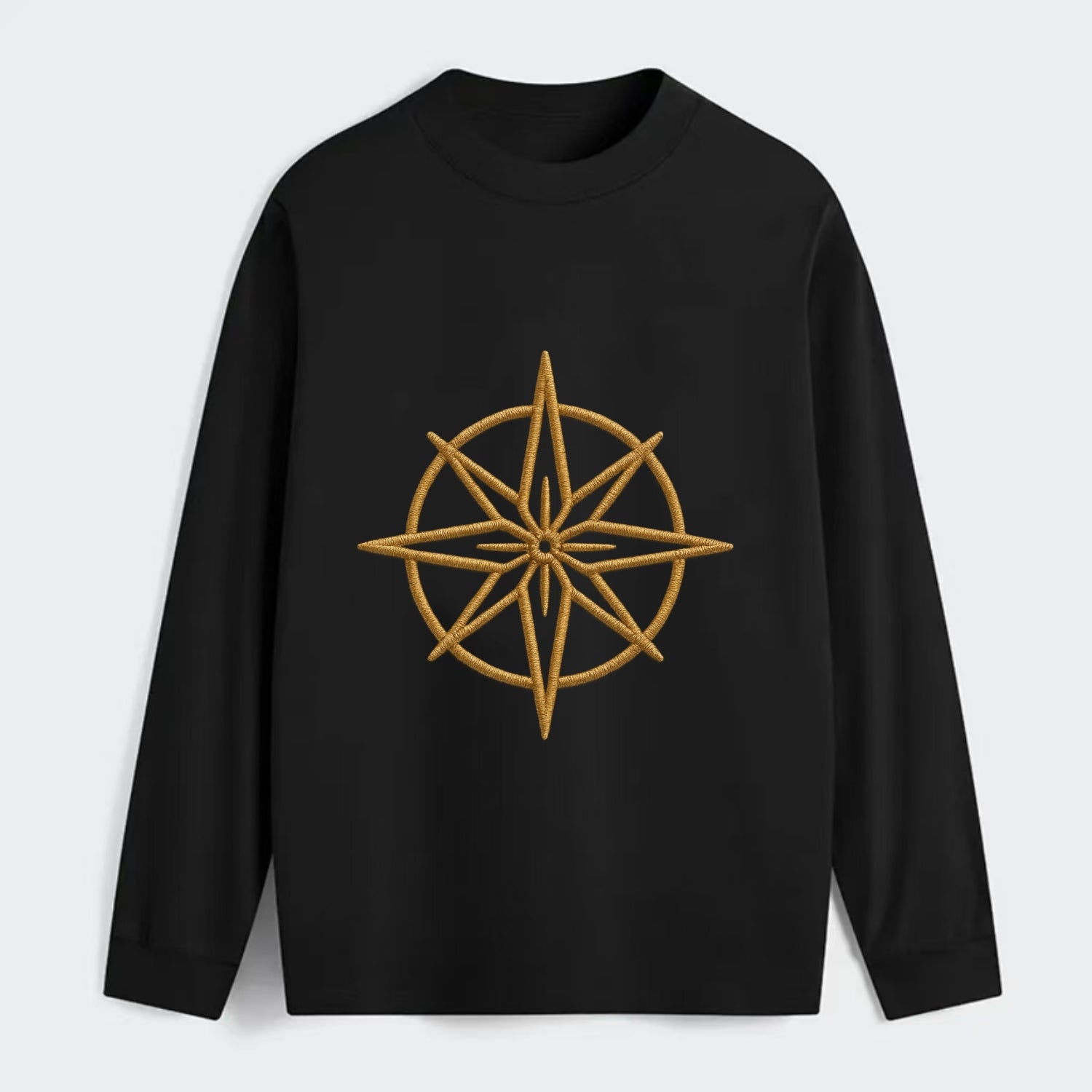 Compass Rose  - Classic Long Sleeve Shirt - Black